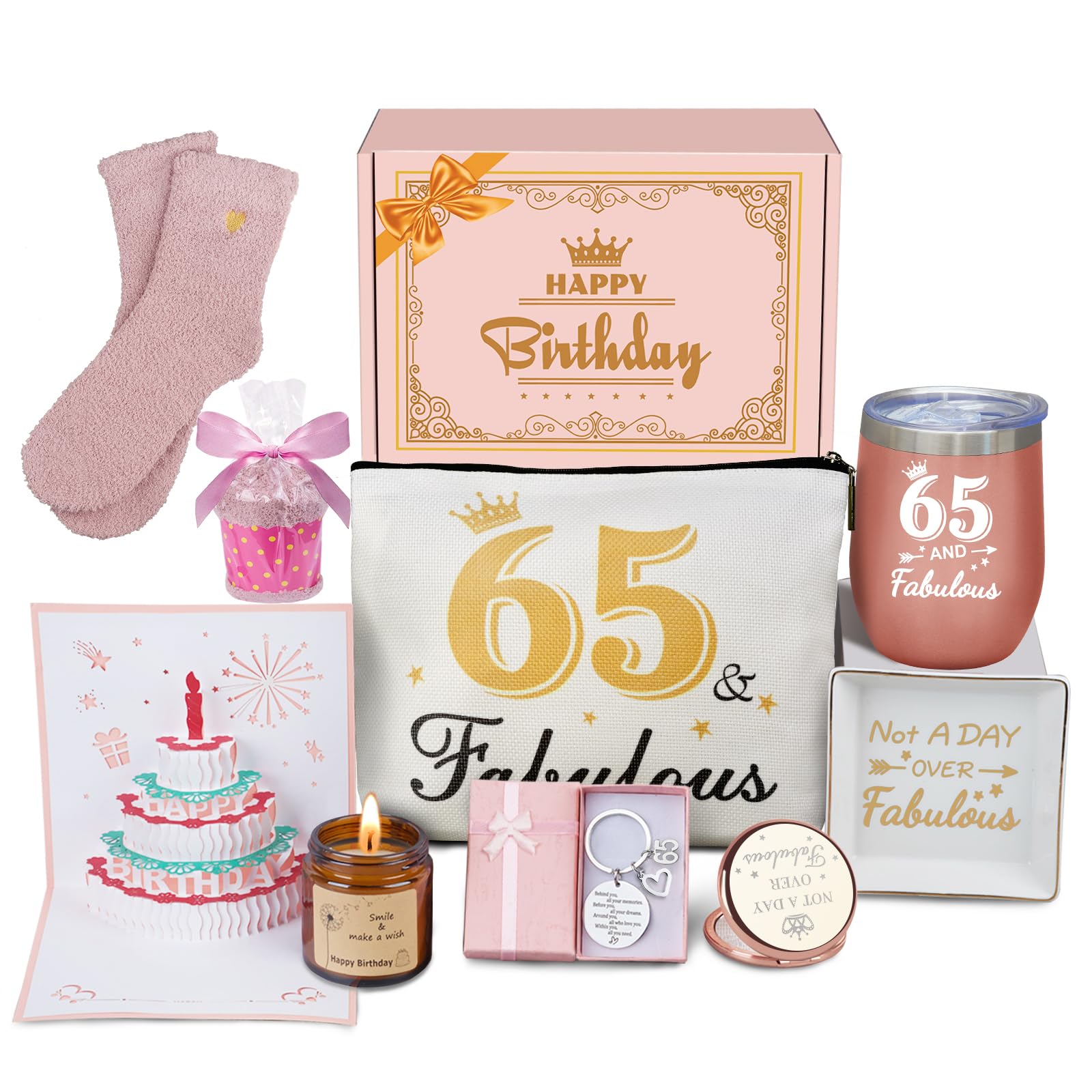 65th Birthday Gifts For Women, Happy 65th Birthday Gifts For Her Best Friend Mom Sister Wife Turning 65, Gift For 65 Year Old Woman Birthday Unique, Funny Birthday Gift Box Ideas