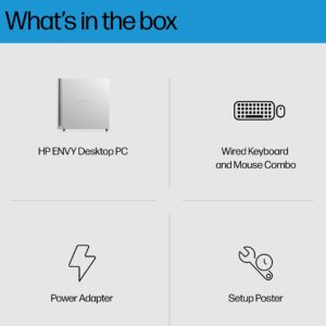 HP Envy Gaming Tower Desktop, 12th Gen Intel 16-Core i9-12900 up to 5.1GHz, 64GB DDR4 RAM, 4TB SSD, GeForce RTX 3070 8GB GDDR6, WiFi 6, Bluetooth, Windows 11 Home, BROAG Extension Cable