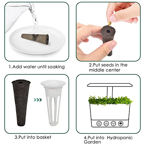 PACETAP 124 Pcs Seed Pod Kit for AeroGarden, Plant Seed Starter Sponges Kit for Hydroponic Growing System, Growing Seed Pods Kit Include 36 Grow Sponges, 36 Grow Baskets, 12 Grow Domes, 40 Pod Labels