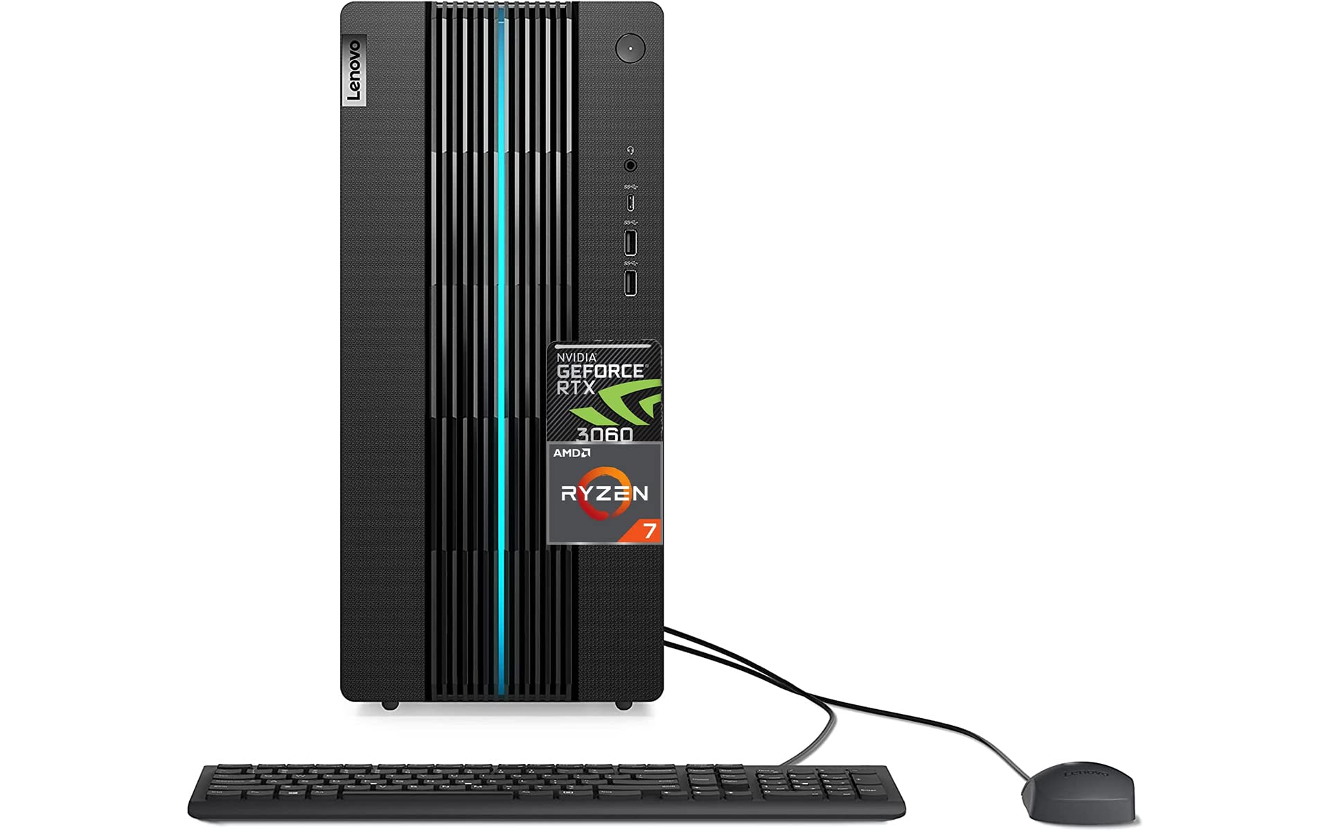 Lenovo IdeaCentre Gaming Desktop 2023 Newest, NVIDIA GeForce RTX 3060 Graphics, AMD Ryzen 7 5700G Processor(Beat i7-12650H), 64GB DDR4 RAM, 2TB SSD, 1TB HDD, Bluetooth, HDMI, Windows 11 Home