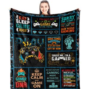 Punofell Gifts for Teenage Boys/Girls - Teen Boy Gifts - Game Room Decor for Adults - Gaming Decor for Boys Room - Best Gaming Gifts - Gamer Gifts - Video Game Gifts - Gamer Blanket 50" x 40"