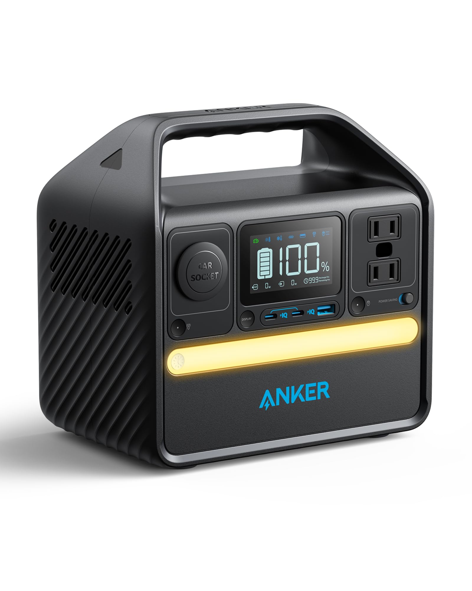 Anker 522 Portable Power Station, 299Wh Solar Generator (Solar Panel Optional), LiFePO4 Battery Pack, 300W (Peak 600W) PowerHouse, 6 Ports, 2 AC Outlets, 60W/20W USB-C PD Ports, LED for Camping and RV