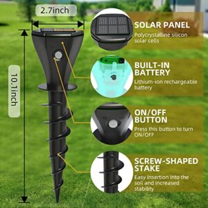 Solar Powered Mole Repellent For Lawns, Screw Shaped Snake Repellent Simulates Low Frequency Seismic Waves for Effective Pest Control, Drive Away Snakes Gophers Moles Voles And Other Underground Pests