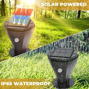 Solar Powered Mole Repellent For Lawns, Screw Shaped Snake Repellent Simulates Low Frequency Seismic Waves for Effective Pest Control, Drive Away Snakes Gophers Moles Voles And Other Underground Pests