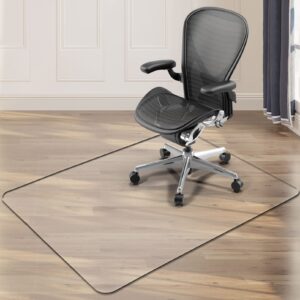 Nctoberows Clear Chair Mat for Hard Floor, 1/5" Thick 36" x 48" PVC Desk Chair Mat - Heavy Duty Floor Protector for Office & Home, Easy to Clean