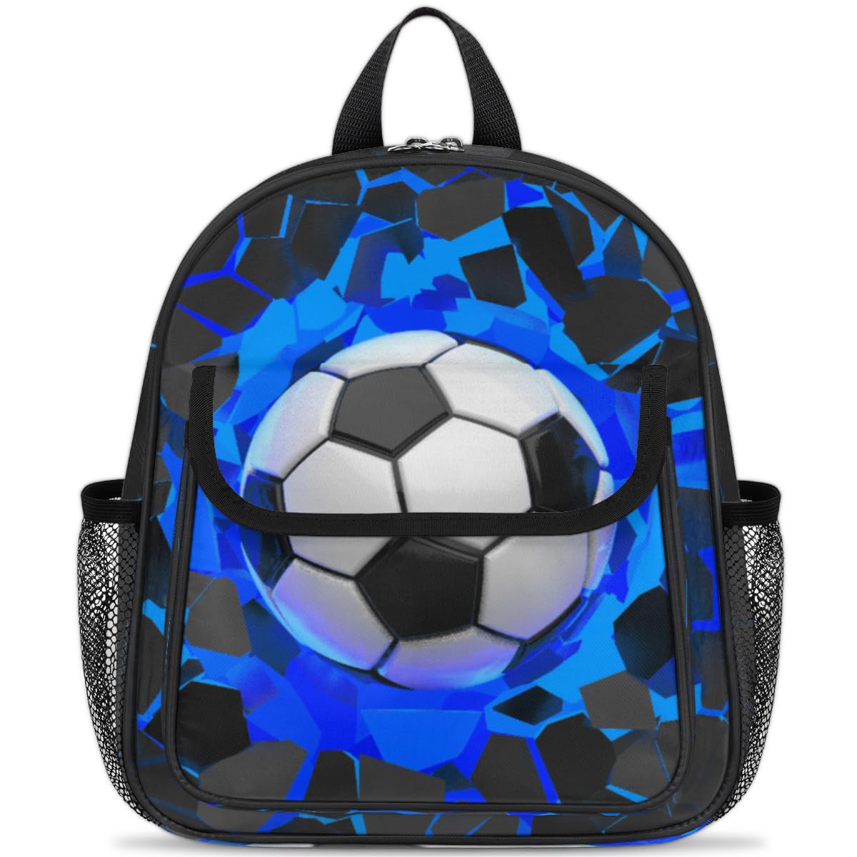 OMFUNS Sport Football Ball Toddler Backpack for Boys Girls Soccer Sport Kids Backpack Kindergarten Nursery Preschool Bookbag Travel Children School Bag with Chest Strap