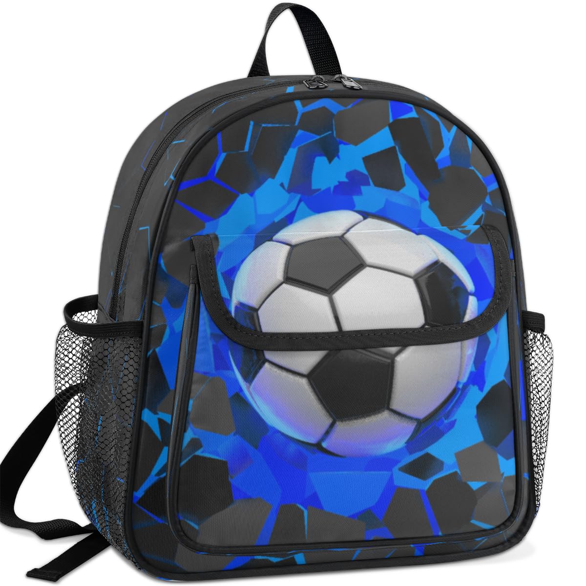 OMFUNS Sport Football Ball Toddler Backpack for Boys Girls Soccer Sport Kids Backpack Kindergarten Nursery Preschool Bookbag Travel Children School Bag with Chest Strap