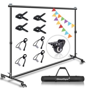 10 * 7ft backdrop stand, with wheels, adjustable heavy-duty backdrop stand, banner background stand, backdrop support system for parties photo photography