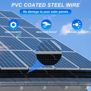 FOXIVO 6" x 50' Solar Panel Bird Wire Screen Protection, 1/2 inch Black PVC Coated Galvanized Welded Wire Mesh Roll | Prevents Birds Nesting Under Solar Panels