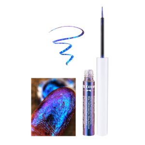 Corleone Glitter Liquid Eyeliner, Metallic Change Color Rainbow Eyeliner Gel MultiColor Highly Pigmented Waterproof Longer-Lasting Colorful Eye Liner Gift Kit for Women and Girls (A3)