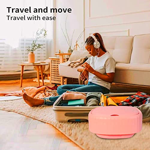 Portable Washing Machine,Mini Foldable Washer and Spin Dryer, Small Washer for Baby Clothes, Underwear or Small Items, Apartment, Dorm, Camping, RV Travel laundry,Lightweight and Easy to Carry (Pink)