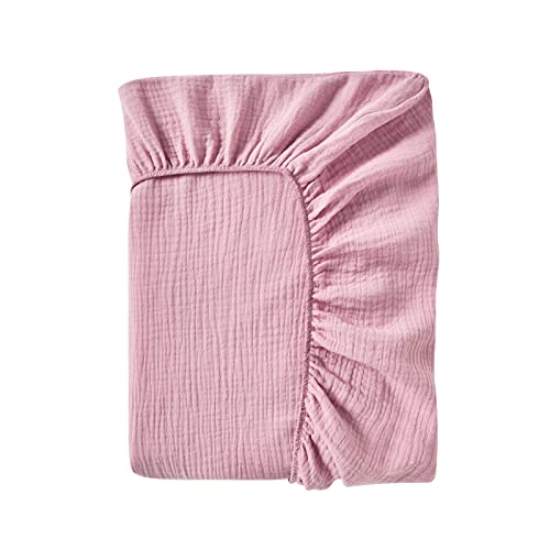 Changing Pad Cover for Baby Girls Boys, Neutral Fitted Muslin Cotton Diaper Changing Pad Sheets, Soft Brethable Changing Table Cover