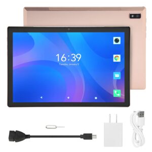 Tablet 10 Inch for Android 12.0, 4G LTE Tablets, 6GB RAM 128GB ROM, 512GB Expand, Octa Core, 8MP+16MP, Dual SIM, FHD 1920x1200, BT5.0, 7000mAh Fast Charge, 5G WiFi (Gold)