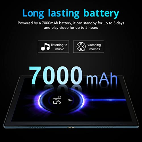 Tablet 10 Inch for Android 12.0, 6GB RAM 128GB ROM, 512GB Expand, Octa Core 4G LTE Tablets, 8MP+16MP, FHD 1920x1200, BT5.0, 7000mAh Fast Charge, 2.4G/5G WiFi (Blue)