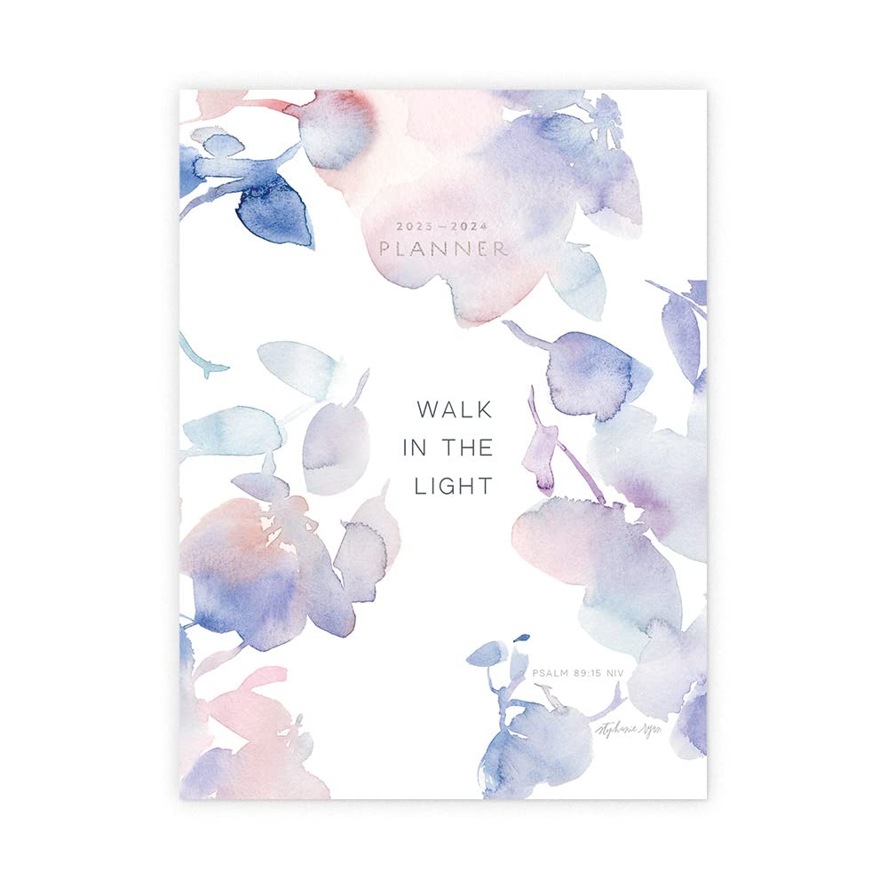 Legacy Walk The Faith Purple 8 x 6 Paper 2023-2024 Seeds of Grace Soft Cover Planner