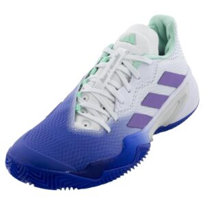 adidas women`s barricade clay tennis shoes lucid blue and violet fusion