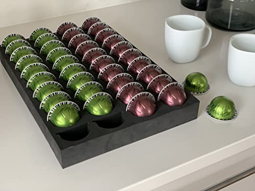 Coffee Pod Storage Tray, Organizer Compatible with Nespresso Vertuoline For Drawer or Countertop 40 Vertuo Capsule Capacity