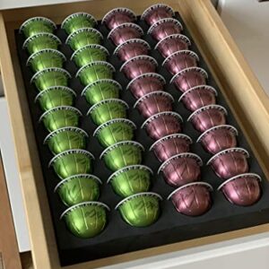 Coffee Pod Storage Tray, Organizer Compatible with Nespresso Vertuoline For Drawer or Countertop 40 Vertuo Capsule Capacity