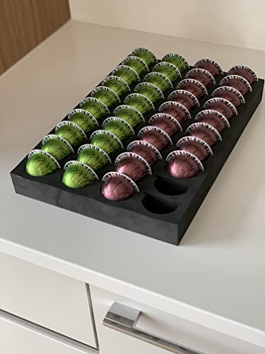 Coffee Pod Storage Tray, Organizer Compatible with Nespresso Vertuoline For Drawer or Countertop 40 Vertuo Capsule Capacity