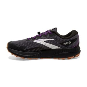 Brooks Women’s Divide 4 GTX Waterproof Trail Running Shoe - Black/Blackened Pearl/Purple - 9 Medium