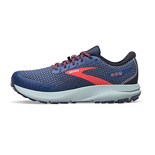 Brooks Women’s Divide 4 Trail Running Shoe - Navy/Bittersweet/Peacoat - 12 Medium