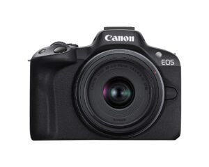 canon eos r50 mirrorless vlogging camera (black) w/rf-s18-45mm f4.5-6.3 is stm lens (renewed)