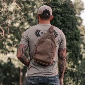 Glacier Canvas Concealed Carry Sling Bag Crossbody Backpack Purse for Men Women_Black