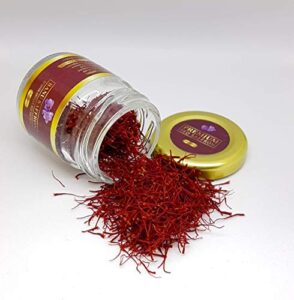 organic saffron - banu saffron award winning all red certified organic saffron threads - 1 gram (0.035 ounce)