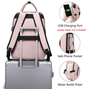 ZJIMLIN Laptop Backpack for Women 17 Inch Nurse Backpack Computer Backpack Waterproof Anti-theft Travel Backpack for Women