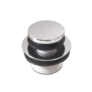 calcmetal tip-toe bathtub drain stopper, fits 1-1/2 inch or 1-3/8 inch,easy to install, plated chrome