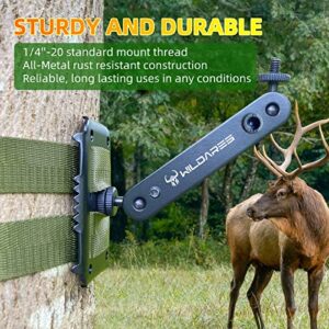 WILDARES Trail Camera Mounting Bracket,Hunting Pro Gear Acccessery, Wildlife Cam Mount, Deer Monitor Mount, Hunter Camera Kit,Nylon Fiber Strap,Heavy-Duty Metal,Black,5.9x3.7x2.5 inch (2 PCS)