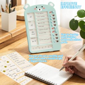 TIDYLAND To Do List and ADHD Planner for Kids and Adults - Habit Tracker or Daily and Weekly Planner, ADHD Tools and Chore Chart for Adults, Reward Chart and Behavior Chart for Kids at Home (Khaki)