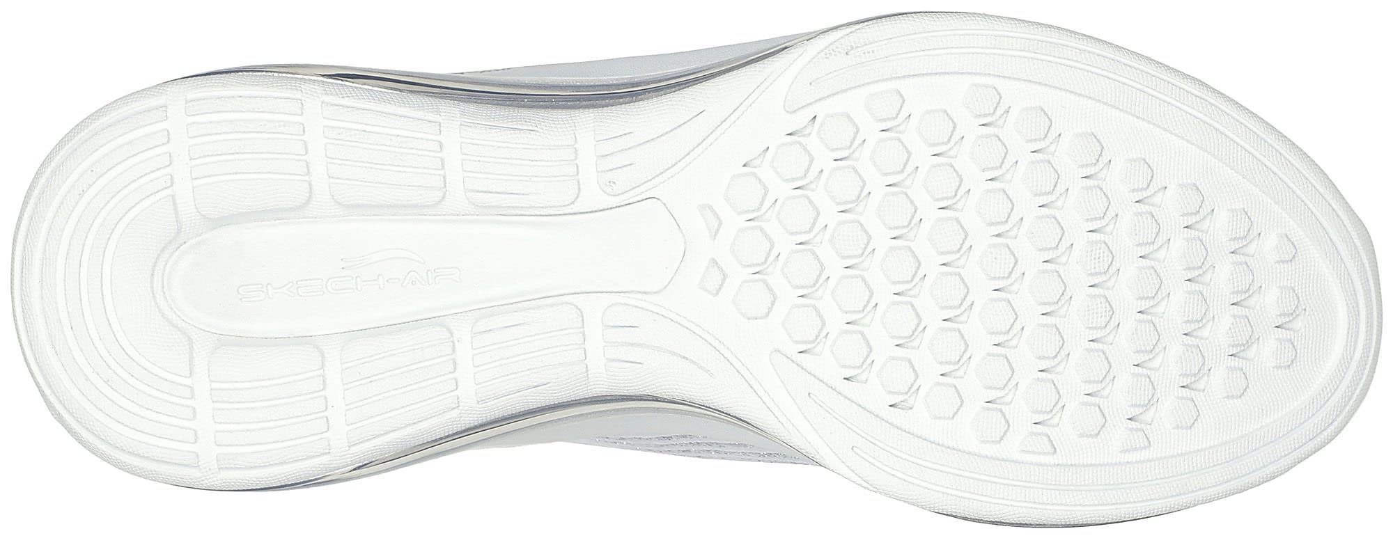 Skechers Womens Skech Air Daring Damsel Athletic Shoes 5 White/Silver