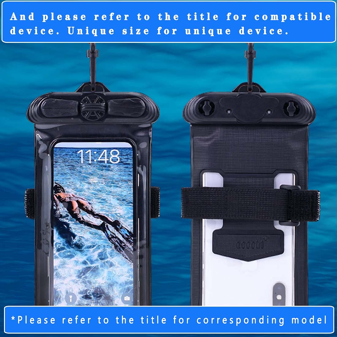 Puccy Case Cover, Compatible with Innioasis G1 MP3 Player Black Waterproof Pouch Dry Bag (Not Screen Protector Film)