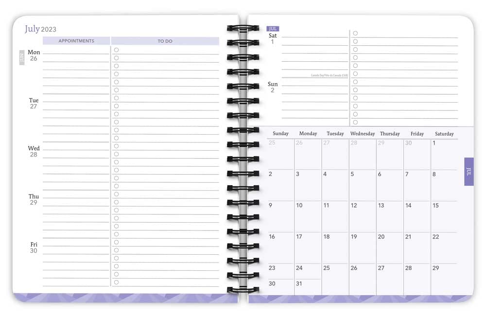 Ebony & Ivory | 2024 6 x 7.75 Inch 18 Months Weekly Desk Planner | Foil Stamped Cover | July 2023 - December 2024 | Plato | Stationery Planning