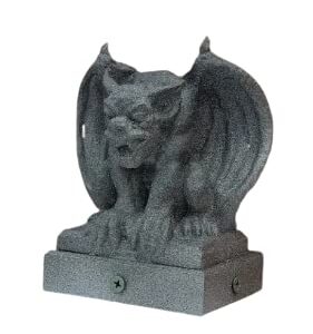 Gargoyle Fence Post Topper 4x4 PVC Vinyl or Wood - Garden Gargoyal Statue (Wood 4x4 (3.5"x3.5"))