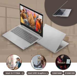 Lenovo IdeaPad 3i 14" FHD Business and Student Essential Laptop, Intel 11th Gen i3-1115G4, 12GB RAM, 512GB PCIe SSD, WiFi 6, Intel UHD Graphics, Platinum Grey, Win 11, 32GB Hotface USB Card