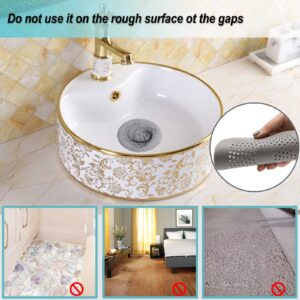 Hair Catcher,Round Drain Cover for Shower Silicone Hair Stopper with Suction Cups,Easy to Install Suit for Bathroom,Bathtub,Kitchen 2 Pack(Grey)