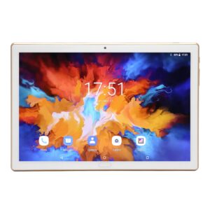 ciciglow 10.1 inch tablet, 1080p fhd ips display, 8gb ram 128gb rom, 5mp+13mp camera, for android 11.0, mtk6580 octa core cpu, 5g wifi, 6000mah (gold)