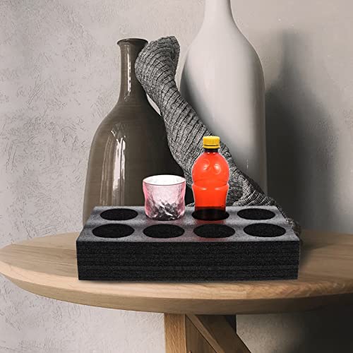 Tofficu 2pcs Cola Milk Tea Cup Saucer Drink Beverage 8 Cup Carry Holder Thermal Coffee Mug Takeout 8- Cup Tray Take Out Cup Carriers Beer Disposable Cup Holder Pearl Cotton