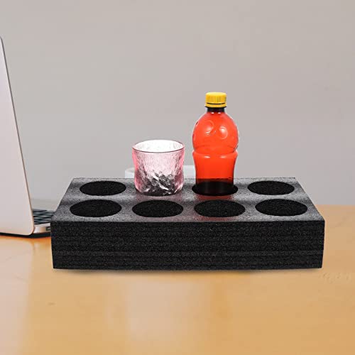 Tofficu 2pcs Cola Milk Tea Cup Saucer Drink Beverage 8 Cup Carry Holder Thermal Coffee Mug Takeout 8- Cup Tray Take Out Cup Carriers Beer Disposable Cup Holder Pearl Cotton