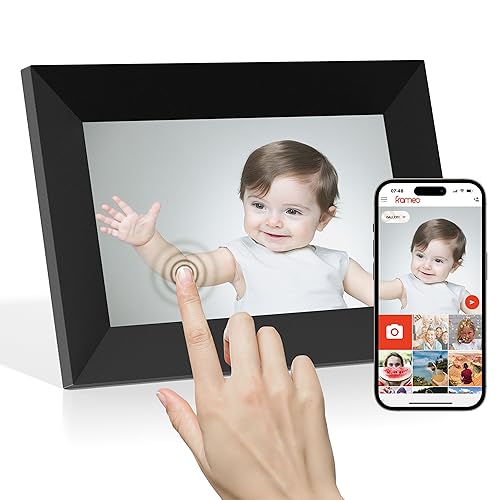 Tibuta Digital Photo Frame 7 Inch WiFi Digital Photo Frame with Touchscreen, Gravity Sensing Automatic Rotation, Gravity-Sensing Auto-Rotation, Share Photos and Videos via APP…