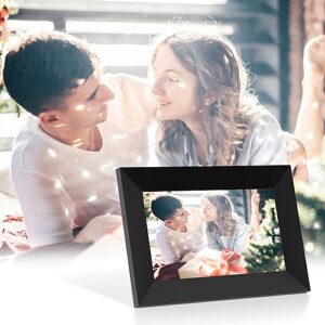 Tibuta Digital Photo Frame 7 Inch WiFi Digital Photo Frame with Touchscreen, Gravity Sensing Automatic Rotation, Gravity-Sensing Auto-Rotation, Share Photos and Videos via APP…