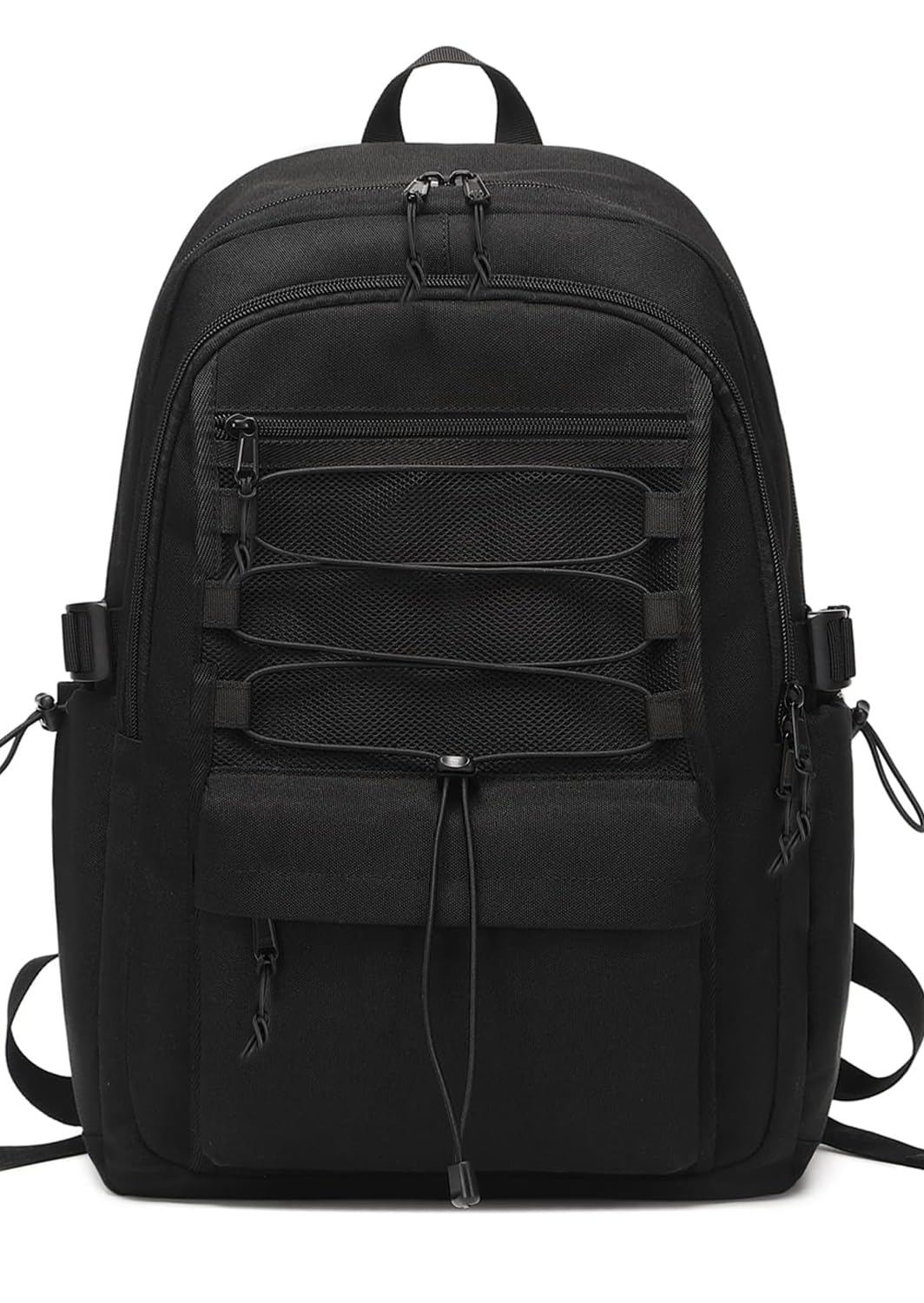 Lmeison Backpack for Girls School Backpacks for Teen Women College Bookbag Waterproof School Bag for Middle School High School Unisex Laptop Backpack Travel Daypack for Work, Black