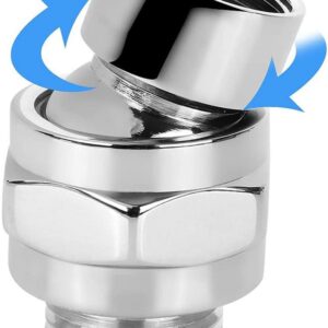 Shower Connector Ball Joint Shower Head Swivel Ball Adapter Brass Adjustable Shower Arm Extension Universal Component Polish Chrome