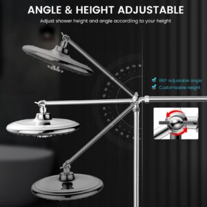 FEELSO 10" High Pressure Shower Head Combo with Handheld Spray, 16 Settings, 11" Adjustable Arm, ON/OFF Pause Switch