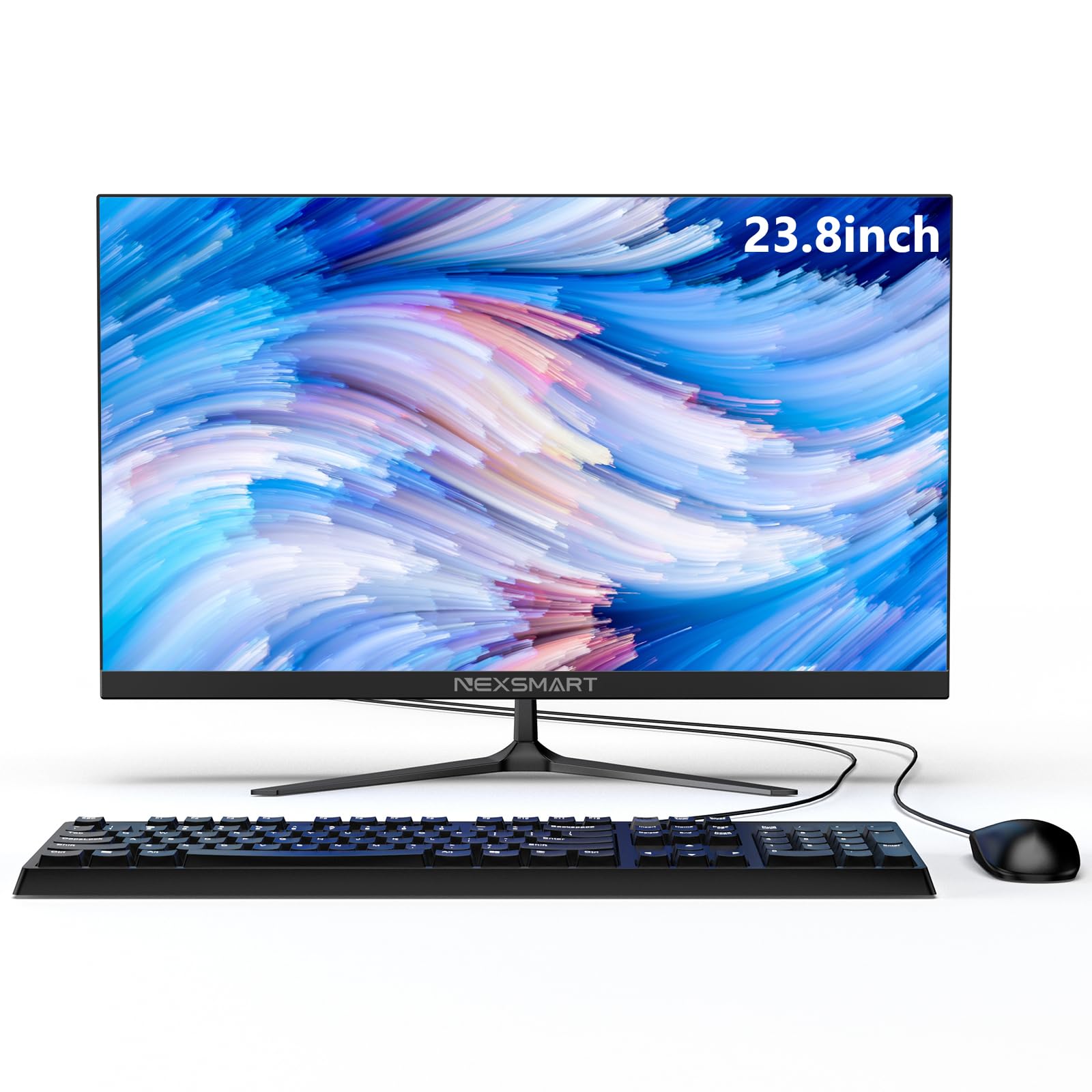 SAINTDISE All-in-One Desktop Computer Celeron N5095 2.9Ghz All-in-One PC 23 inch 8GB RAM 512GB SSD 1920 * 1080 IPS Display Desktop Computer with Dual-Band WiFi & Bluetooth,Keyboard and Mouse