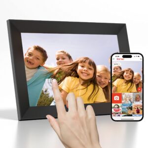 tibuta 8 inch wifi digital photo frame with touchscreen, auto-rotation, share photos and videos via app...