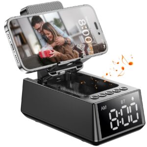 gifts for him, her, cell phone stand bluetooth speaker, cool tech kitchen gadgets adjustable phone holder, birthday for men women dad who want nothing