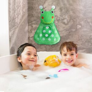 Baby Bath Storage Bag, Cute Animals Mesh Bath Toy Storage Organizer with 2 Suction Cups, Bathtub Toy Organizer Mesh Bath Net Storage Baby Tub Holder for Kids Toddlers